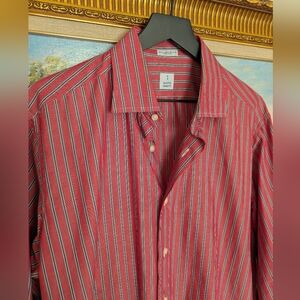 Mastai Ferretti Red & Navy Striped Shirt